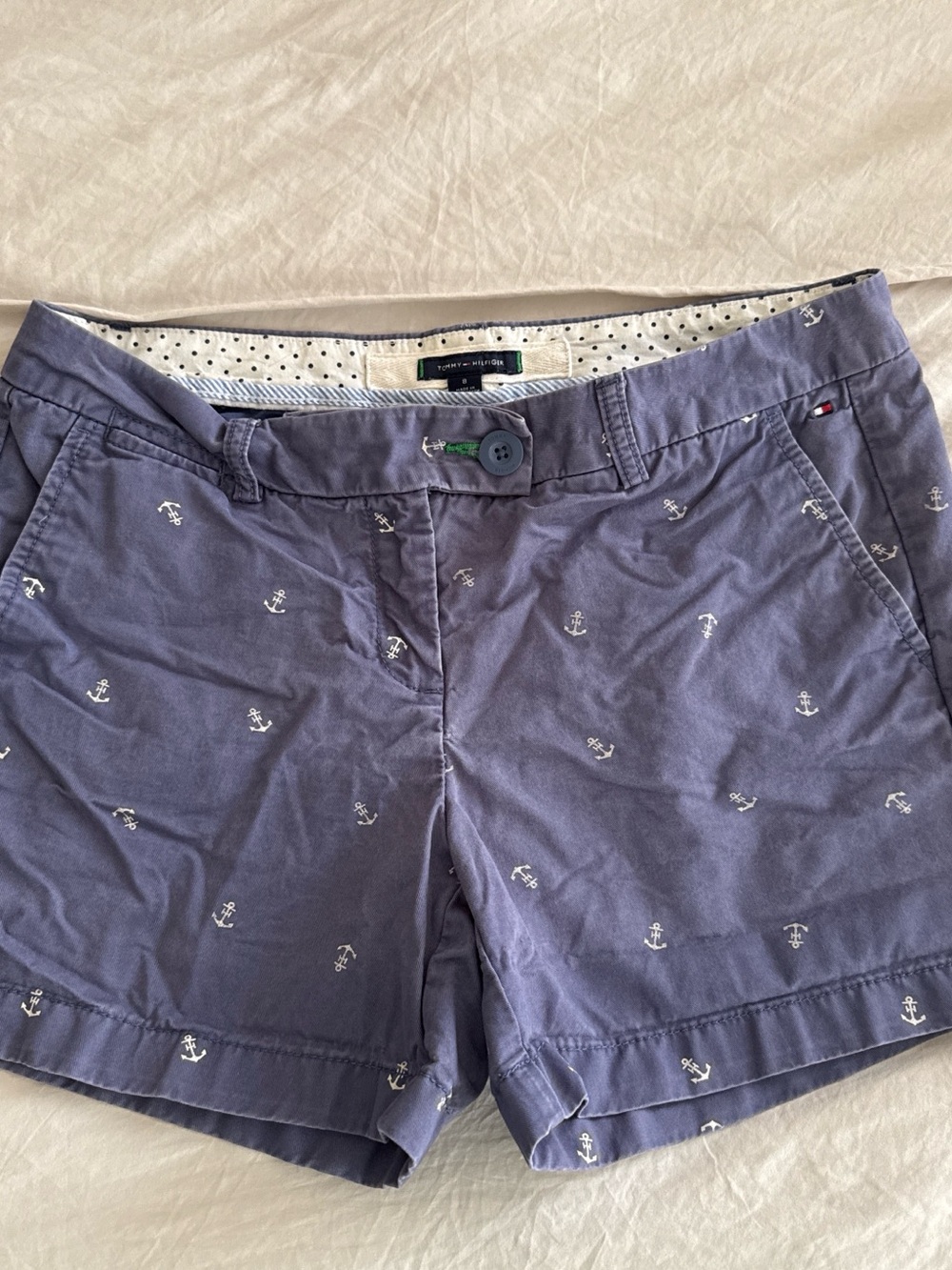 Tommy Hilfiger Nautical Anchor Print Navy Blue Shorts